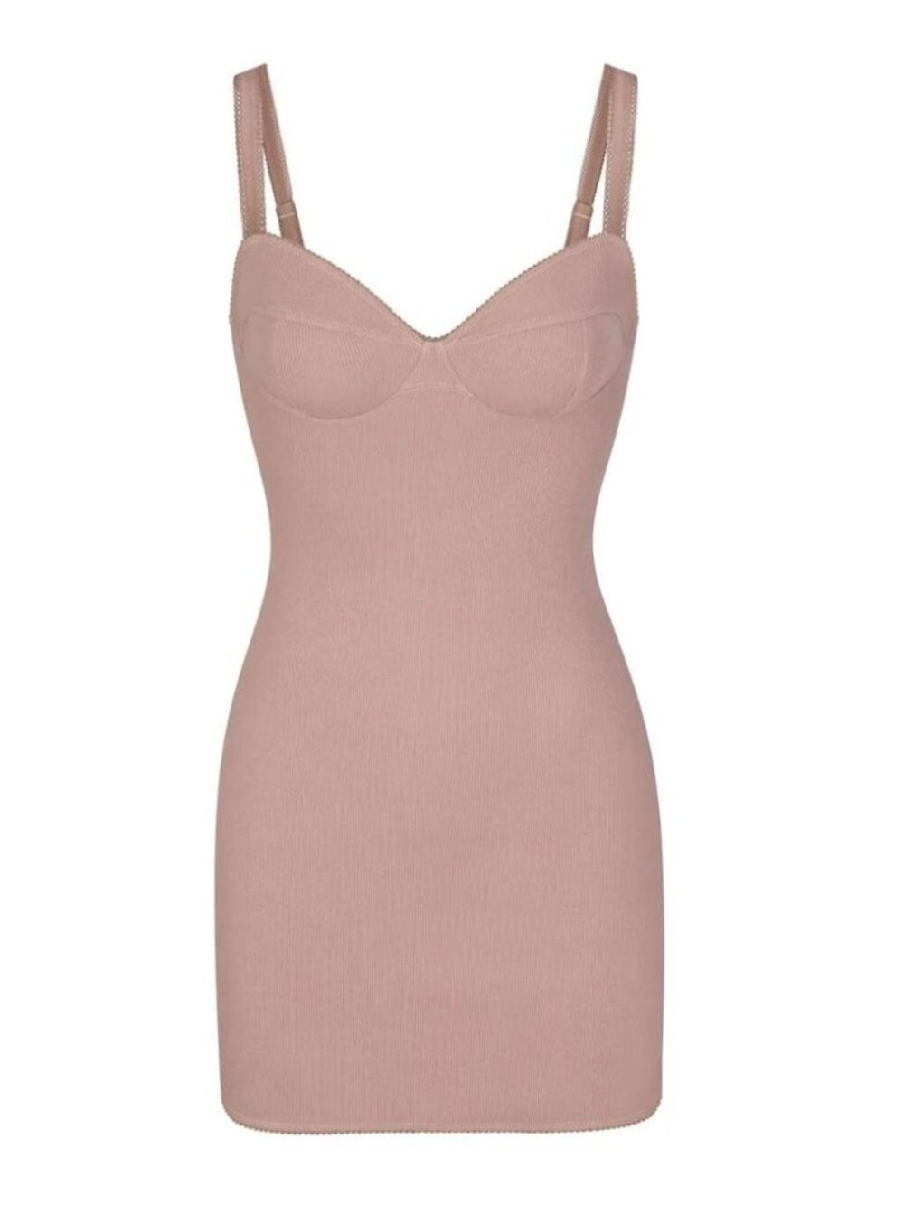 🤎 SKIMS Cotton Rib Picot Cami Mini Dress | Umber | S | NWT🤎